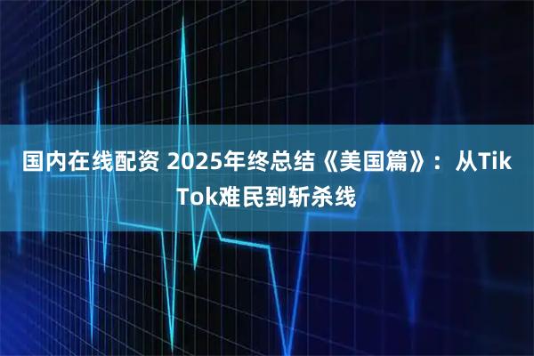 国内在线配资 2025年终总结《美国篇》:从TikTok难民到斩杀线